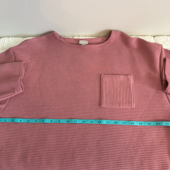 A New Day Womens Long Sleeve Mauve Sweater Top Sz Med Casual Relaxed Comfy - Picture 6 of 11